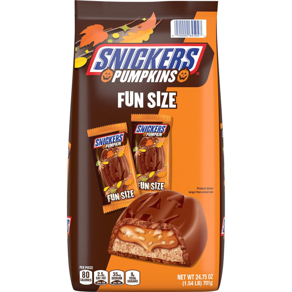 Snickers Halloween Pumpkin Candy Bars: 43-Piece Bag
