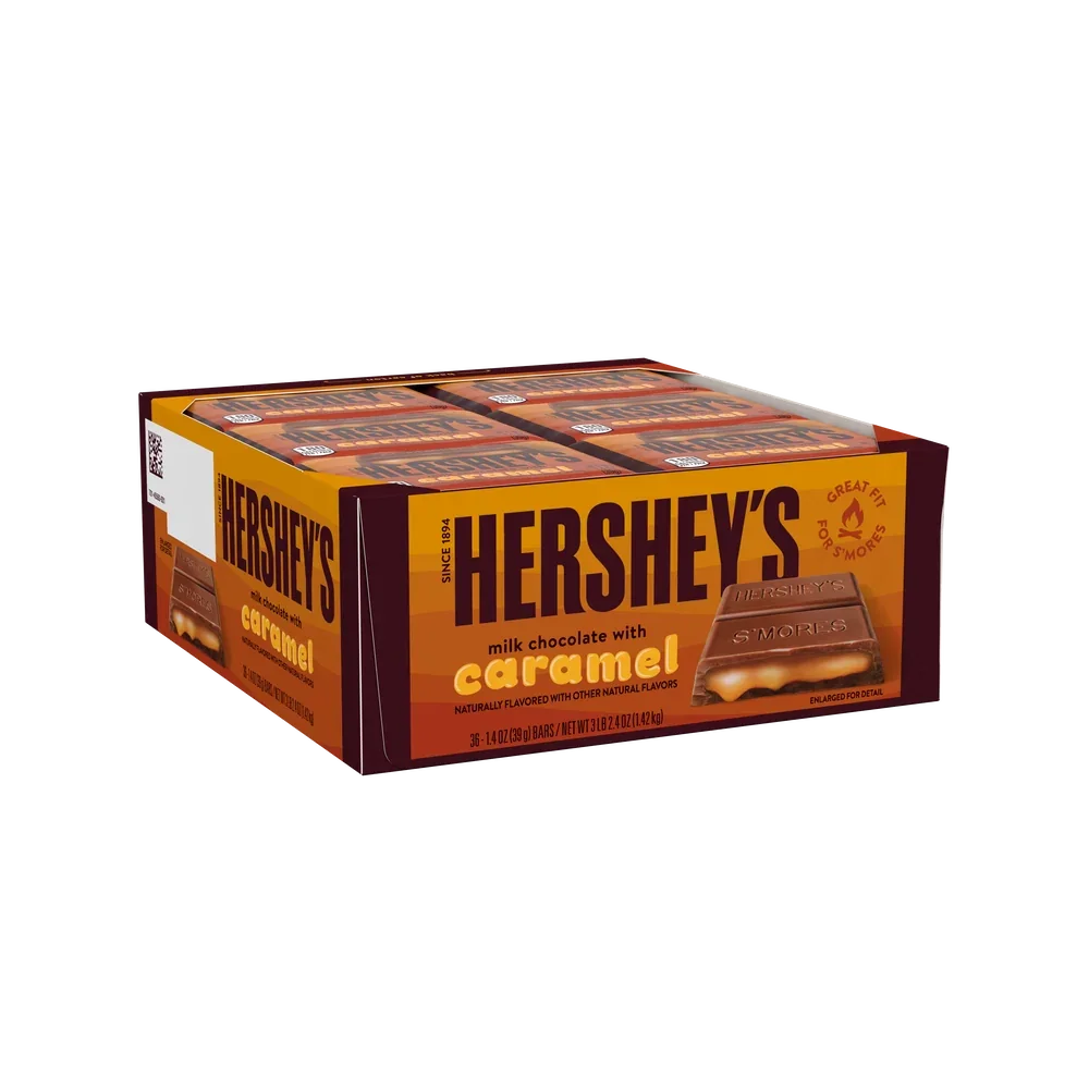 Hershey's Milk Chocolate with Caramel Candy Bars: 36-Piece Box